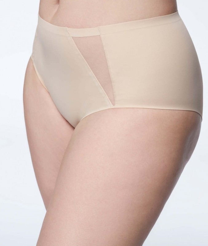 Majtki plus size bezszwowe Pearl Beżowe