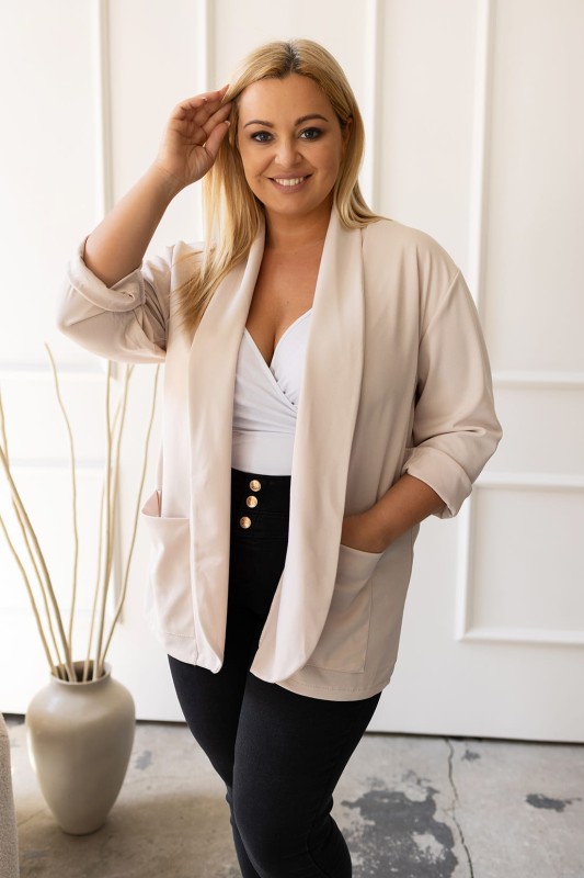 Bluzka plus size z zakładanym dekoltem i marszczeniem EMILY  ( r. 44-54) BESTSELLER