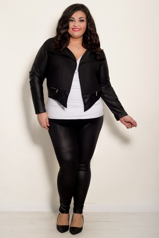 Bluzka plus size z zakładanym dekoltem i marszczeniem EMILY  ( r. 44-54) BESTSELLER