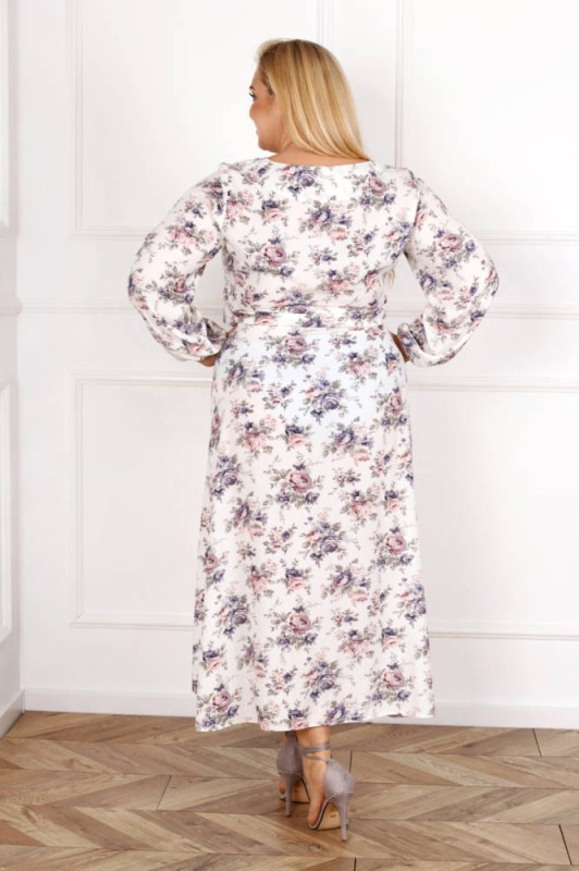 Sukienka maxi plus size w kwiaty BRIDGET ( r.44-52 ) 