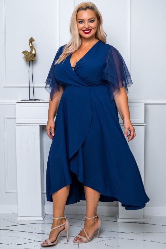 Sukienka wieczorowa plus size ELENA  MIDI ( r. 48-54)  