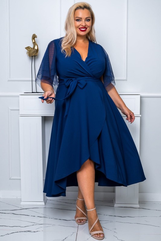 Sukienka wieczorowa plus size ELENA  MIDI ( r. 48-54)  