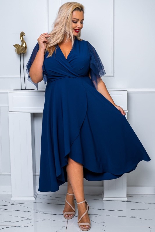 Sukienka wieczorowa plus size ELENA  MIDI ( r. 48-54)  