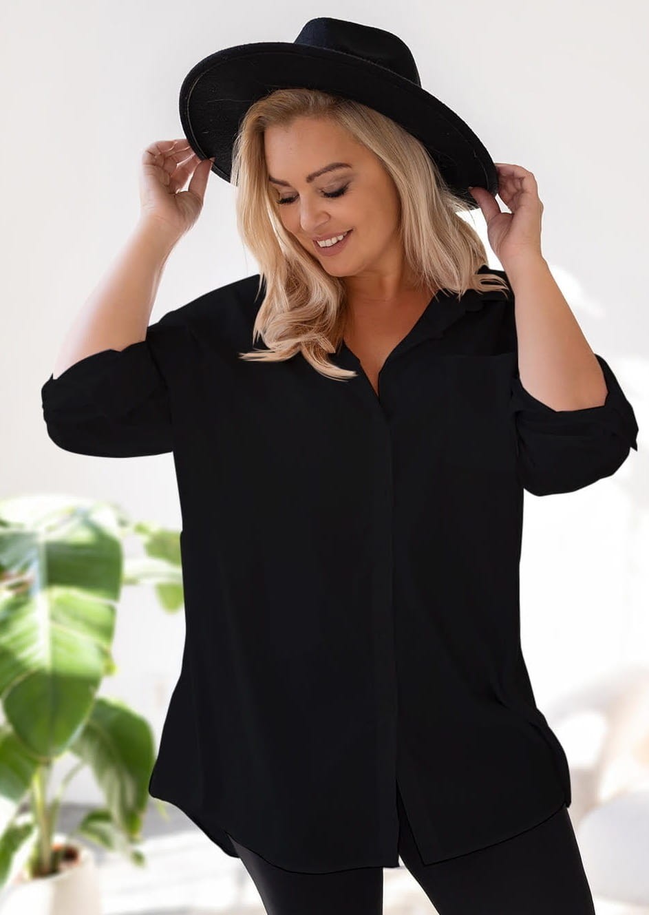 Asymetryczna koszula plus size ( r. 48-54) 