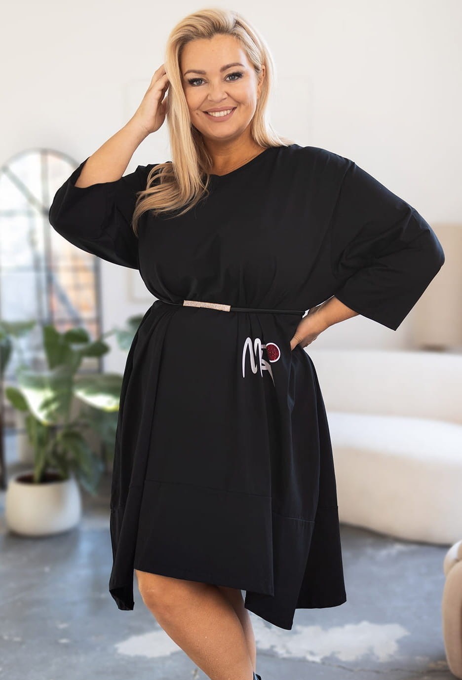 Sukienka asymetryczna / tunika w literę A  - MR ( r. 48-56)