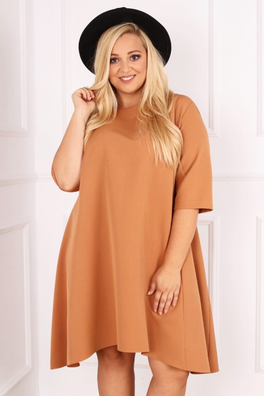 Trapezowa sukienka plus size HONEY ( r. 44-52)