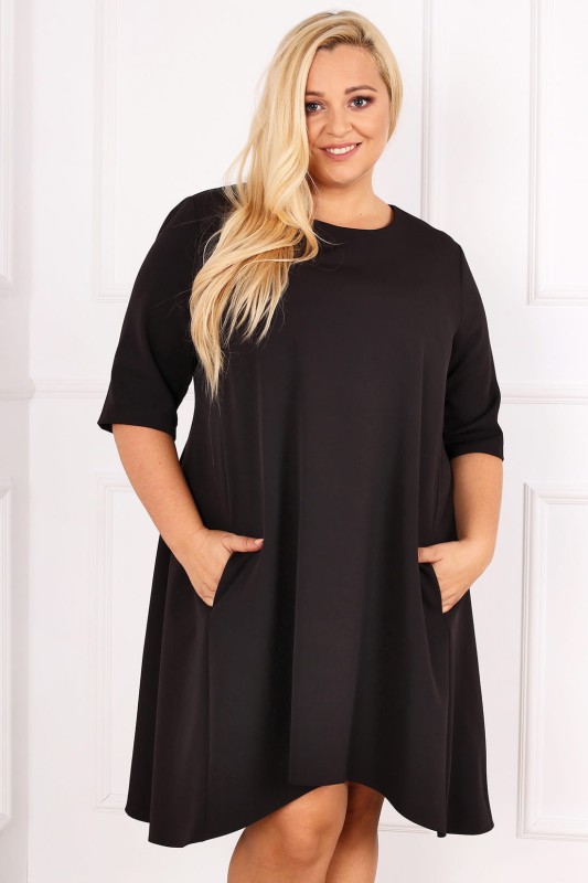 Trapezowa sukienka plus size HONEY ( r. 44-52)
