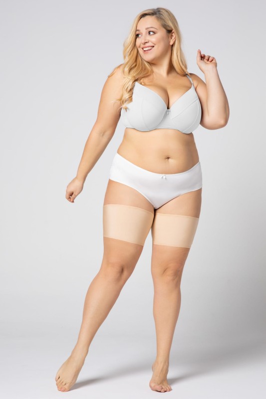 Opaski na uda przeciw otarciom Queen Size SILKY champagne pearl Plus Size