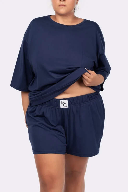 Piżama bawełniana plus size  PREMIUM - krótkie spodenki + krótki rękaw  ( r. 44-56)