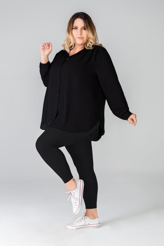 Legginsy Plus Size LUIZA 120 DEN sapphire - CZARNY
