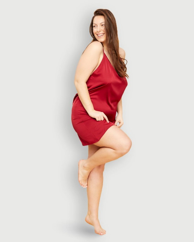 Satynowa koszulka nocna plus size PREMIUM ( r. 44-56) 