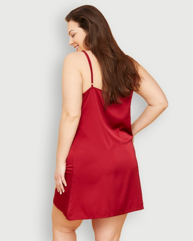 Satynowa koszulka nocna plus size PREMIUM ( r. 44-56) 
