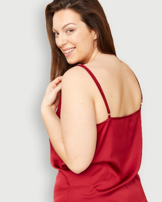 Satynowa koszulka nocna plus size PREMIUM ( r. 44-56) 