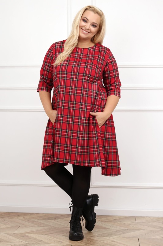 Trapezowa sukienka plus size HONEY ( r. 44-52)  