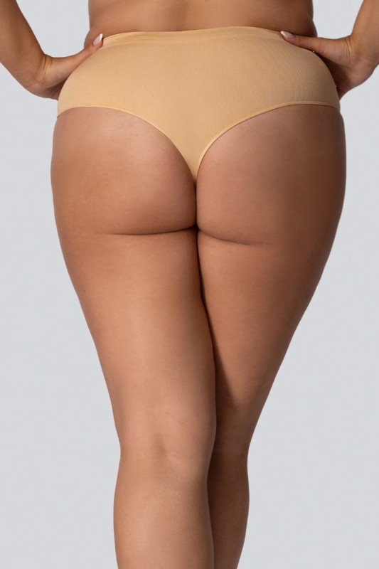 Majtki modelujące QUEEN SIZE STRINGI MID-WAISTED SMOOTHWEAR CHAMPAGNE PEARL ( r. 46-60)   