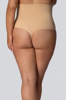 Majtki modelujące QUEEN SIZE STRINGI HIGH-WAISTED SMOOTHWEAR CHAMPAGNE PEARL ( r. 46-60)    
