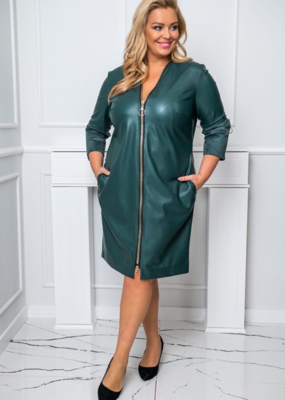 Sukienka plus size ze skóry SALMA #2 