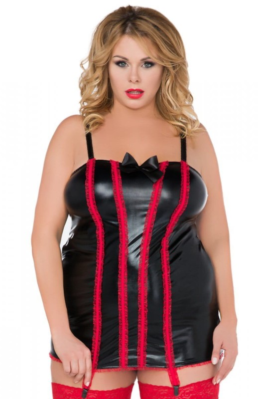 Zmysłowa koszulka plus size ala gorset Z/5022  WYSYŁKA 24H