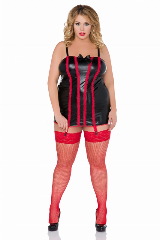 Zmysłowa koszulka plus size ala gorset Z/5022  WYSYŁKA 24H