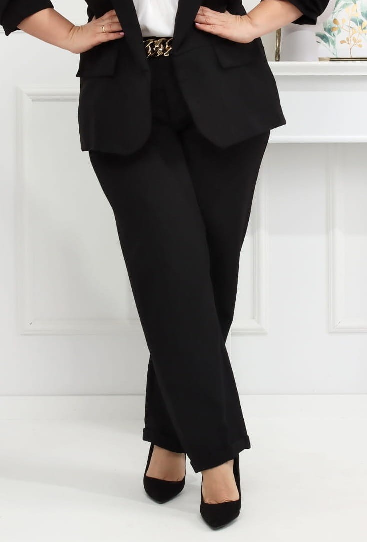 Spodnie plus size + pasek  ( r. 52/54) 
