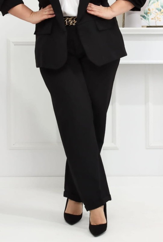 Spodnie plus size + pasek  ( r. 52/54) 