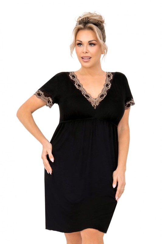 Koszula nocna plus size Hana Plus Black