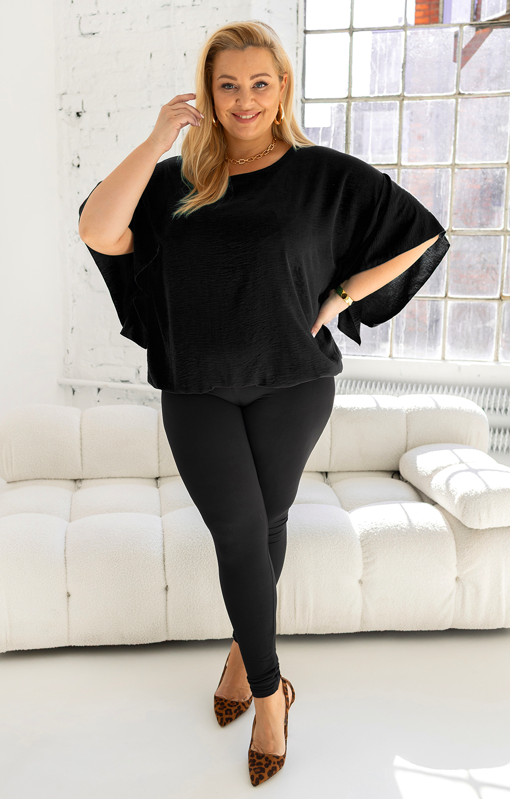 Bluzka plus size nietoperz ( r. 46-58) 