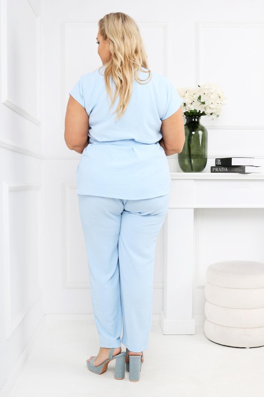 Elegancki komplet plus size - spodnie + bluzka LEINA ( 46-52) 