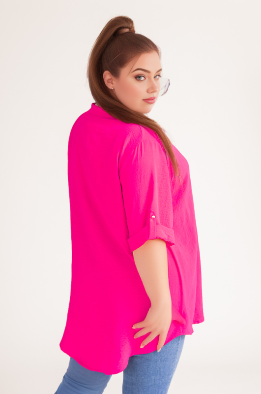 Koszula plus size z kieszonką na biuście ( 46-56) 