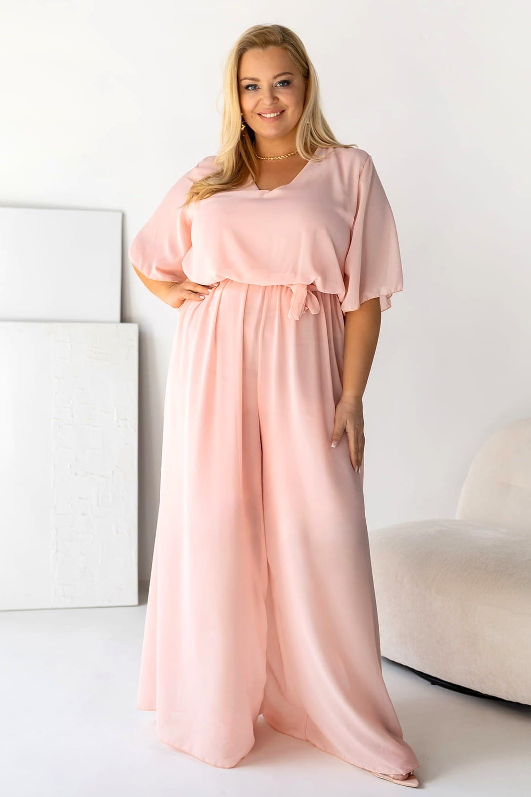 Szyfonowy kombinezon plus size ( r. 48-52) 