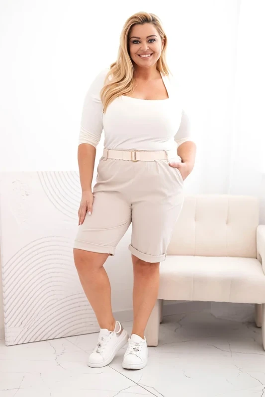 Spodenki plus size z paskiem ( 44-50)