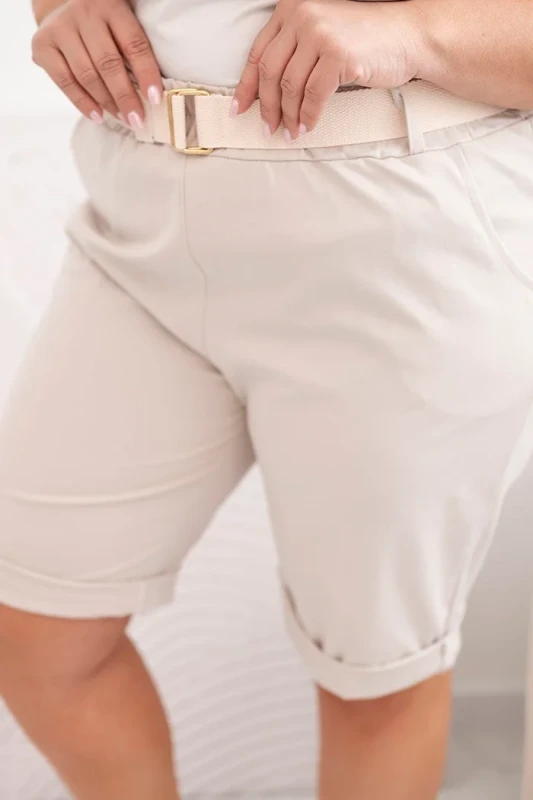 Spodenki plus size z paskiem ( 44-50)