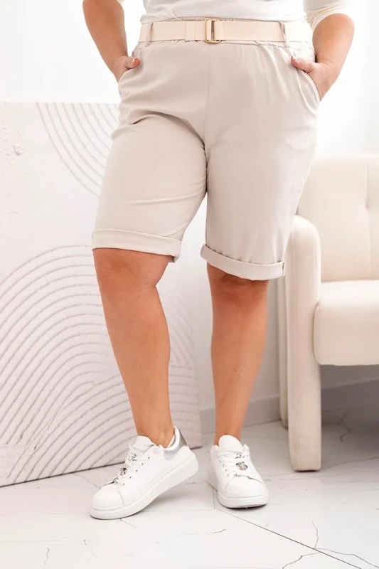 Spodenki plus size z paskiem ( 44-50)
