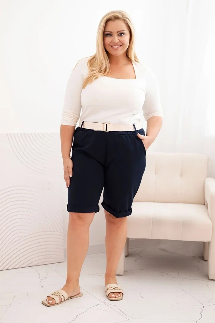 Spodenki plus size z paskiem ( 44-50)