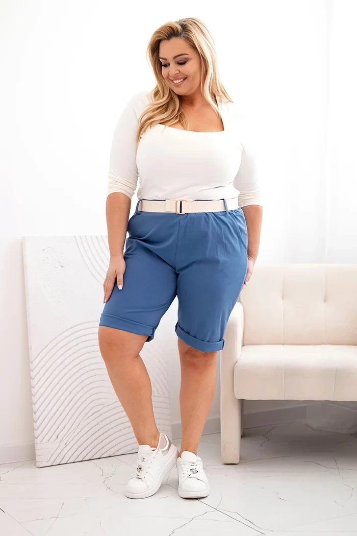 Spodenki plus size z paskiem ( 44-50) 