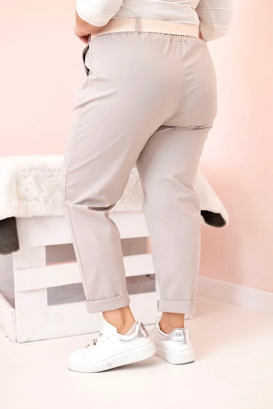 Spodnie plus size z paskiem ( 44-50) 