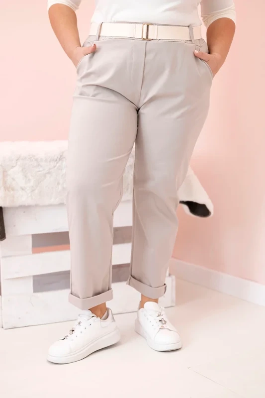 Spodnie plus size z paskiem ( 44-50) 