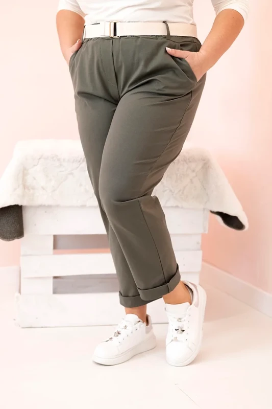 Spodnie plus size z paskiem ( 44-50) 