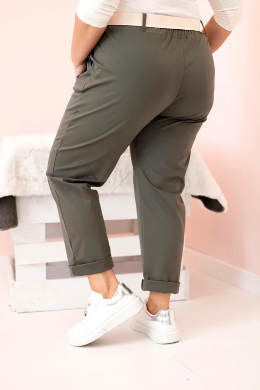 Spodnie plus size z paskiem ( 44-50) 