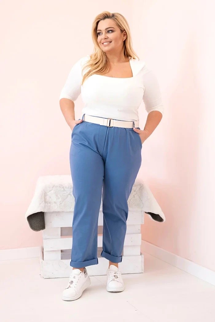 Spodnie plus size z paskiem ( 44-50) 