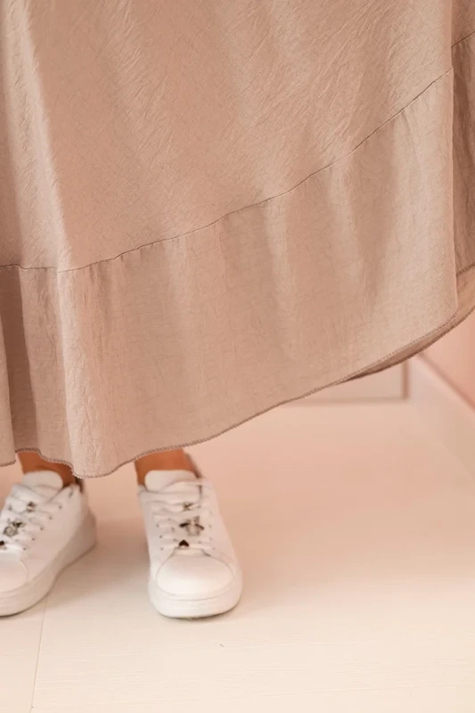 Sukienka plus size z krótkim rękawem i falbaną 100% wiskoza ( r. 46-52) 