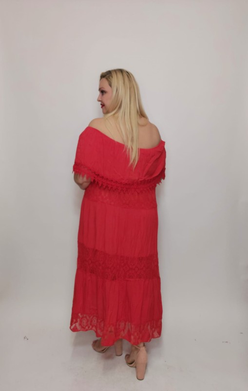   Koronkowa sukienka plus size hiszpanka MAXI ( r. 46-54)  