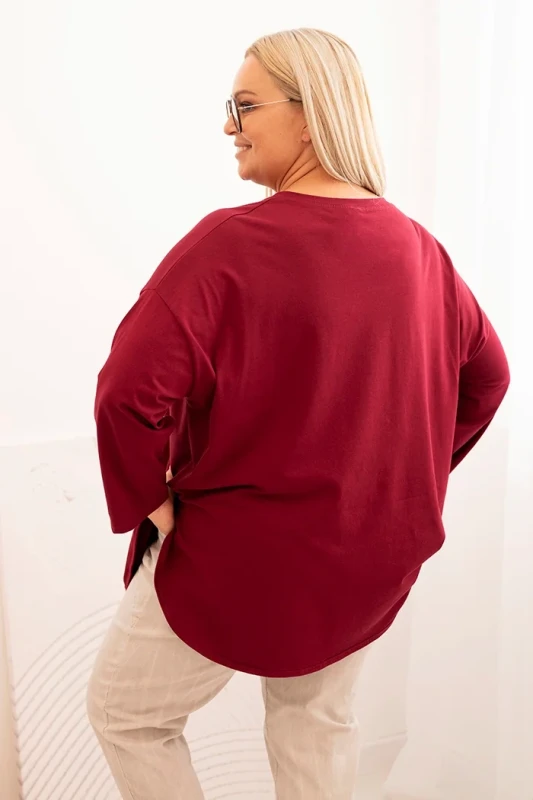 Bluzka plus size z  kieszonką ( r. 48-56)  