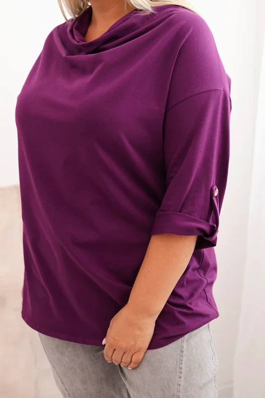Bluzka plus size z  dekoltem wodnym ( r. 46-54)   