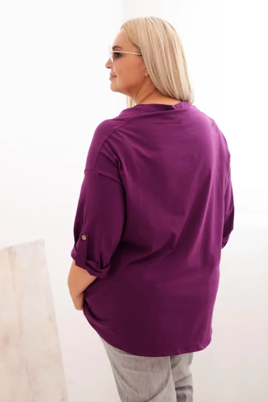Bluzka plus size z  dekoltem wodnym ( r. 46-54)   