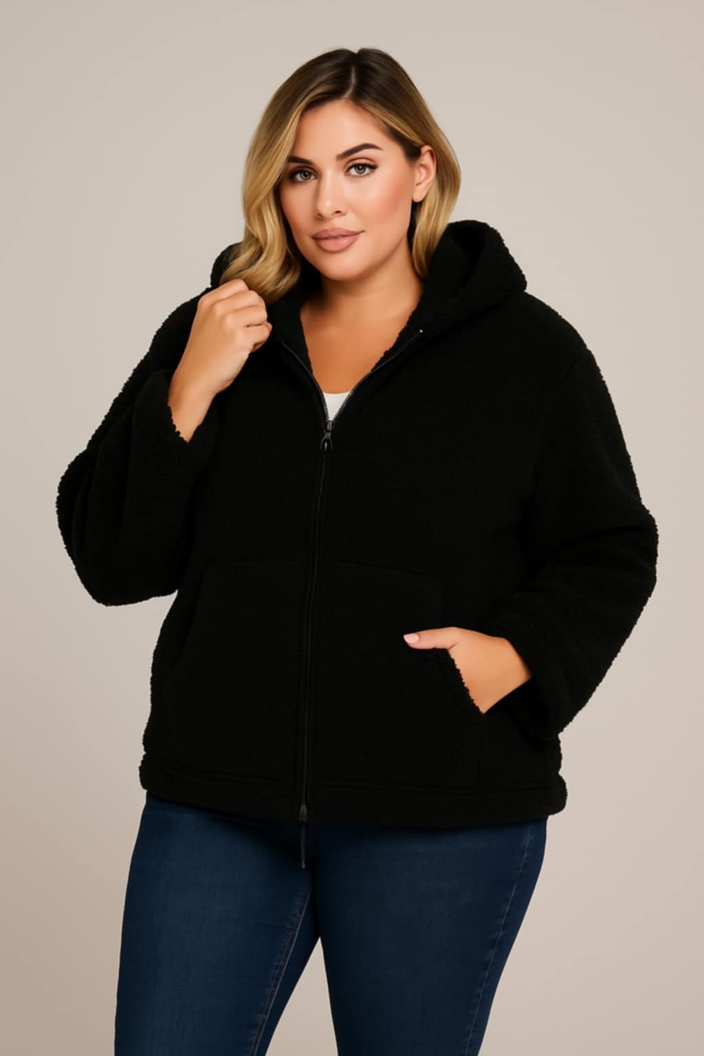 Kurtka plus size baranek ( r. 48 -56) 