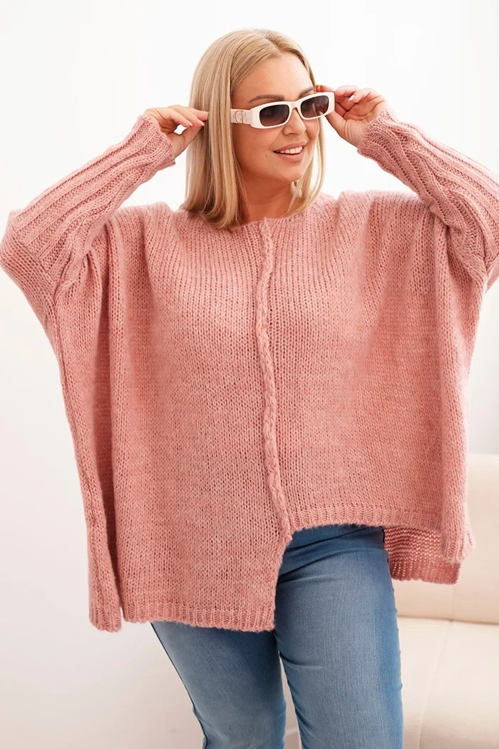 Sweter damska Plus Size z akrylem o luźnym kroju ( r. 46-60)