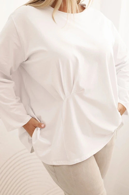 Bluzka plus size z  marszczeniem ( r. 48-56)    
