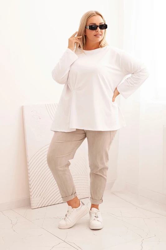 Bluzka plus size z  marszczeniem ( r. 48-56)    