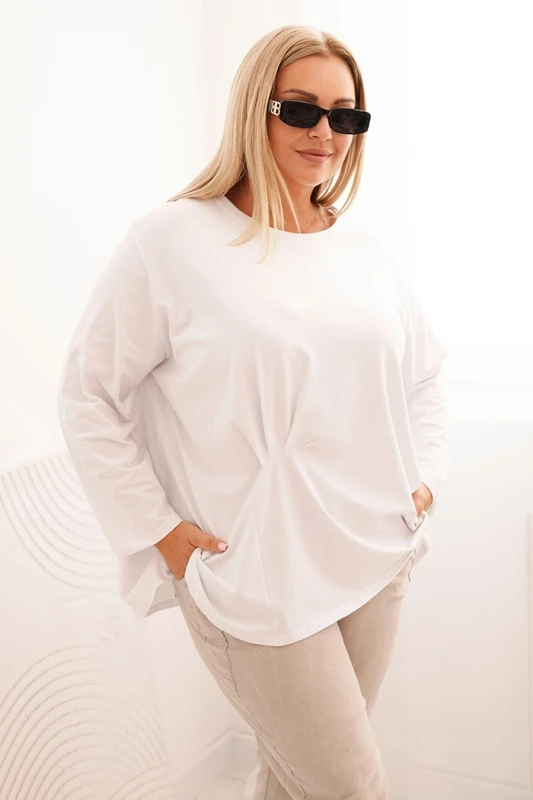 Bluzka plus size z  marszczeniem ( r. 48-56)    